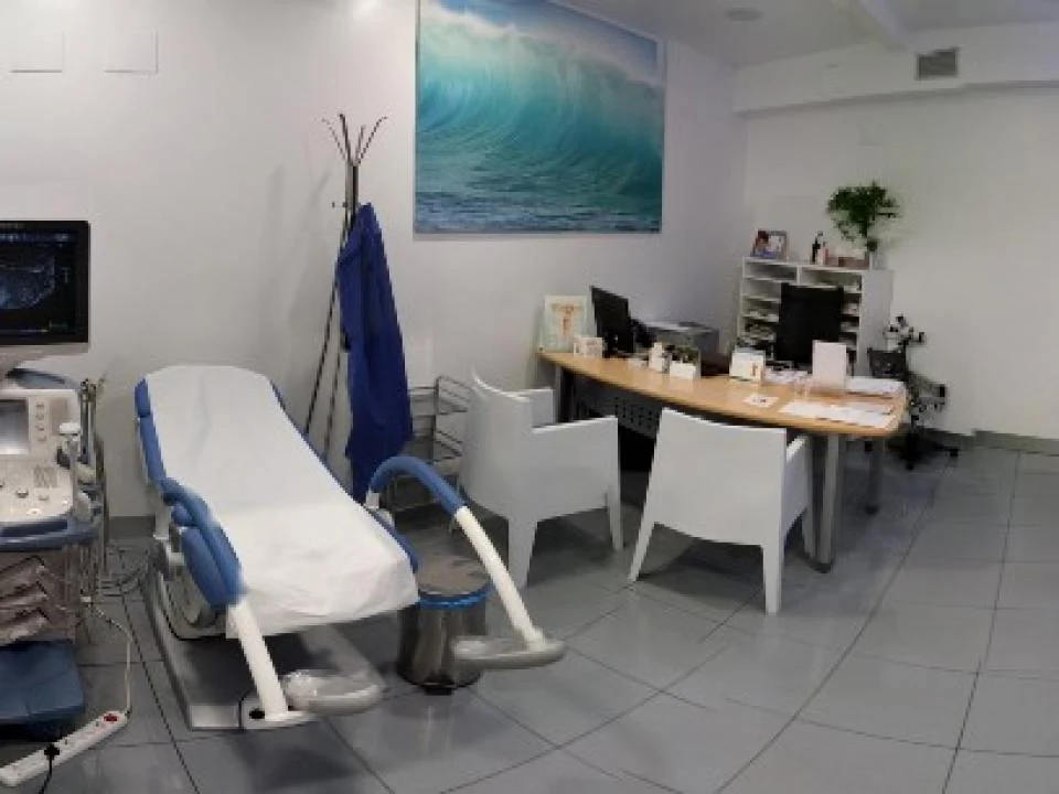 Medical consultation room with ultrasound equipment